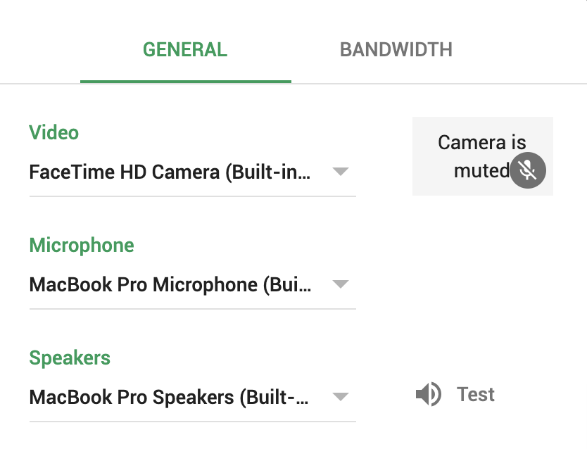 set up camera on mac for google hangout